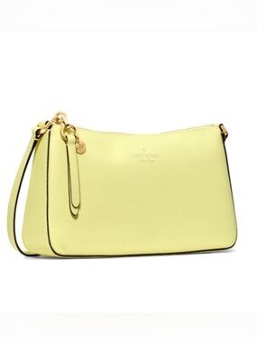 kate spade Pale Yellow Pebbled Leather Crossbody Bag